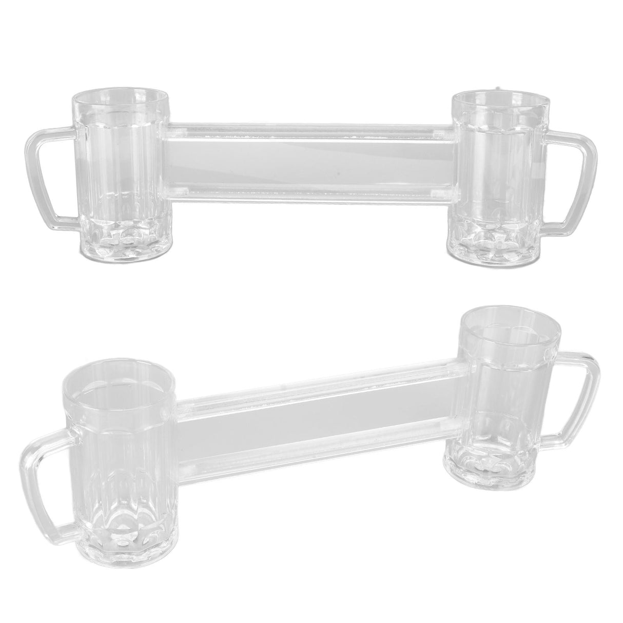 430ml Beer Mug Double Conjoined Beer Glass Drop Resistant Acrylic Beer Cup Bar KTV Beer Glass