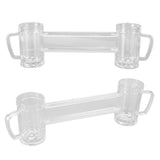 430ml Beer Mug Double Conjoined Beer Glass Drop Resistant Acrylic Beer Cup Bar KTV Beer Glass