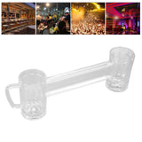 430ml Beer Mug Double Conjoined Beer Glass Drop Resistant Acrylic Beer Cup Bar KTV Beer Glass - Extra Image