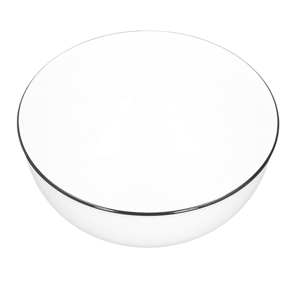 Durable Black Line Ceramic Tableware Bowls for Salads Soups Stews Desserts Noodles7 Inches