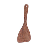 Natural Wood Long Handle Spatula Frying Spatula Round Hole Wall Mounted Kitchen UtensilOblique Spatula - Extra Image