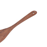 Natural Wood Long Handle Spatula Frying Spatula Round Hole Wall Mounted Kitchen UtensilOblique Spatula