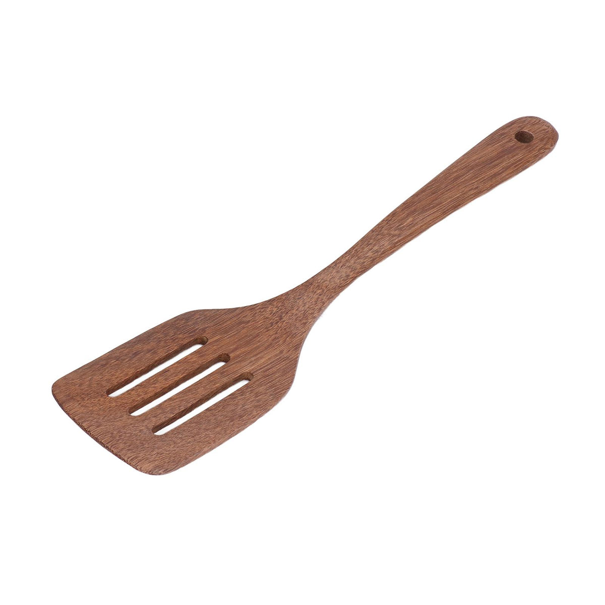 Natural Wood Long Handle Spatula Frying Spatula Round Hole Wall Mounted Kitchen UtensilLeak Spatula