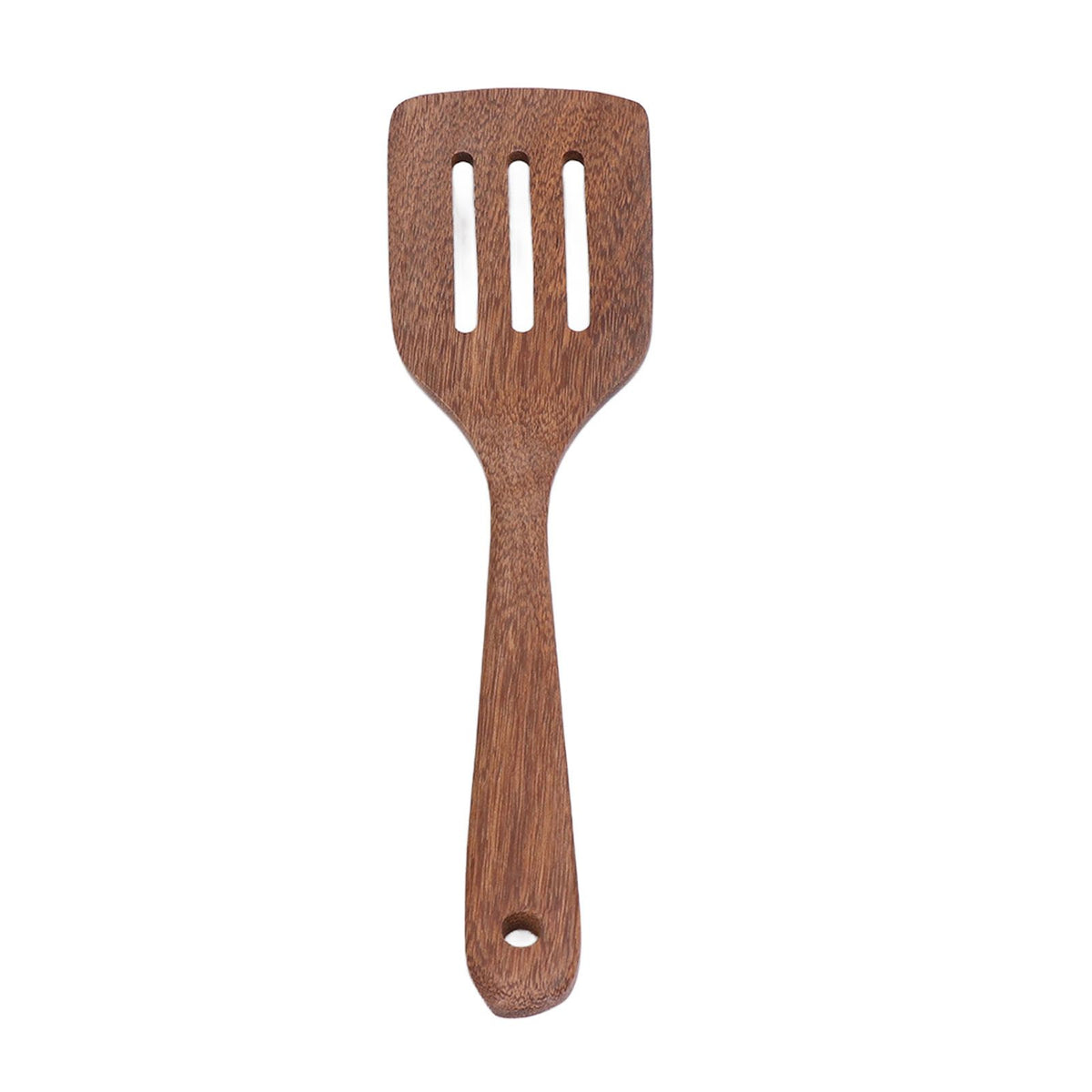 Natural Wood Long Handle Spatula Frying Spatula Round Hole Wall Mounted Kitchen UtensilLeak Spatula