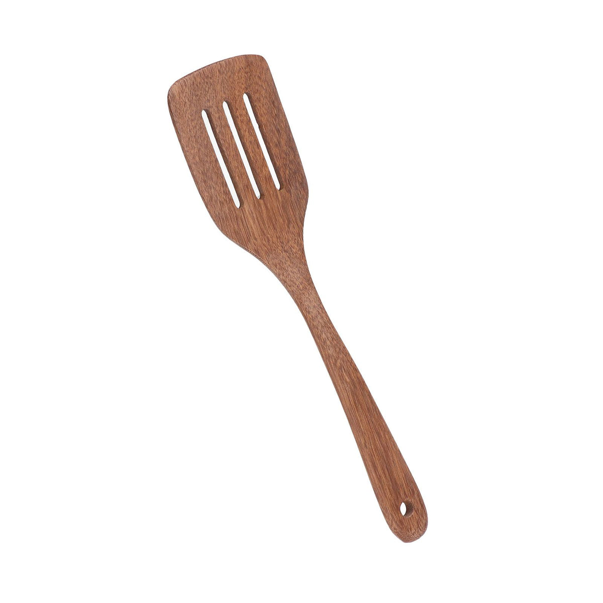 Natural Wood Long Handle Spatula Frying Spatula Round Hole Wall Mounted Kitchen UtensilLeak Spatula