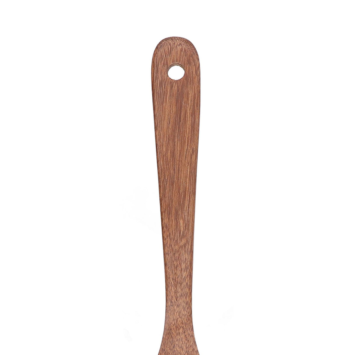 Natural Wood Long Handle Spatula Frying Spatula Round Hole Wall Mounted Kitchen UtensilLeak Spatula
