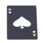 Bottle Opener Innovative Poker Card Shape Stainless Steel Wine Beer Caps Opener for Home Bar PartyBlack