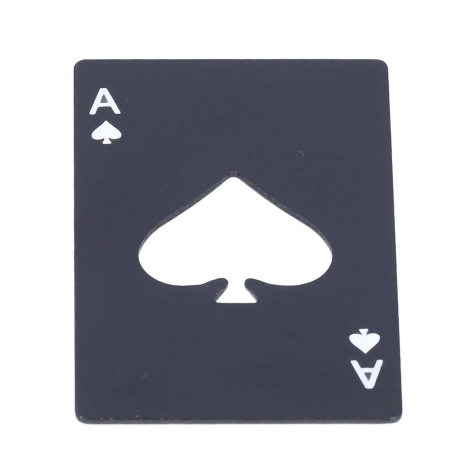 Bottle Opener Innovative Poker Card Shape Stainless Steel Wine Beer Caps Opener for Home Bar PartyBlack