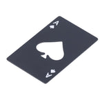 Bottle Opener Innovative Poker Card Shape Stainless Steel Wine Beer Caps Opener for Home Bar PartyBlack
