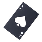 Bottle Opener Innovative Poker Card Shape Stainless Steel Wine Beer Caps Opener for Home Bar PartyBlack