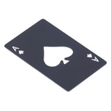 Bottle Opener Innovative Poker Card Shape Stainless Steel Wine Beer Caps Opener for Home Bar PartyBlack