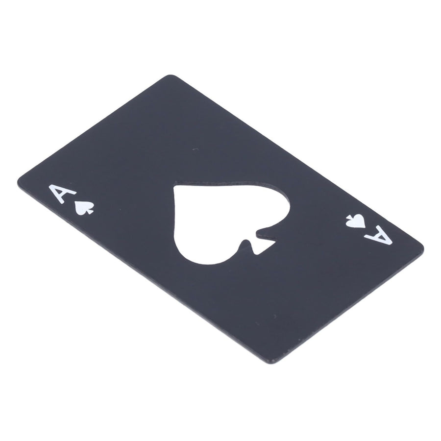 Bottle Opener Innovative Poker Card Shape Stainless Steel Wine Beer Caps Opener for Home Bar PartyBlack