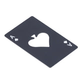 Bottle Opener Innovative Poker Card Shape Stainless Steel Wine Beer Caps Opener for Home Bar PartyBlack - Extra Image