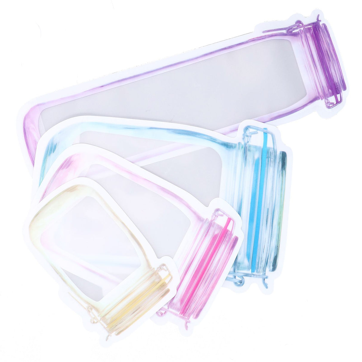 40Pcs Reusable Food Storage Bags Good Leakproofness Large Capacity Zipper Design Portable Snack Packaging Bag for Home