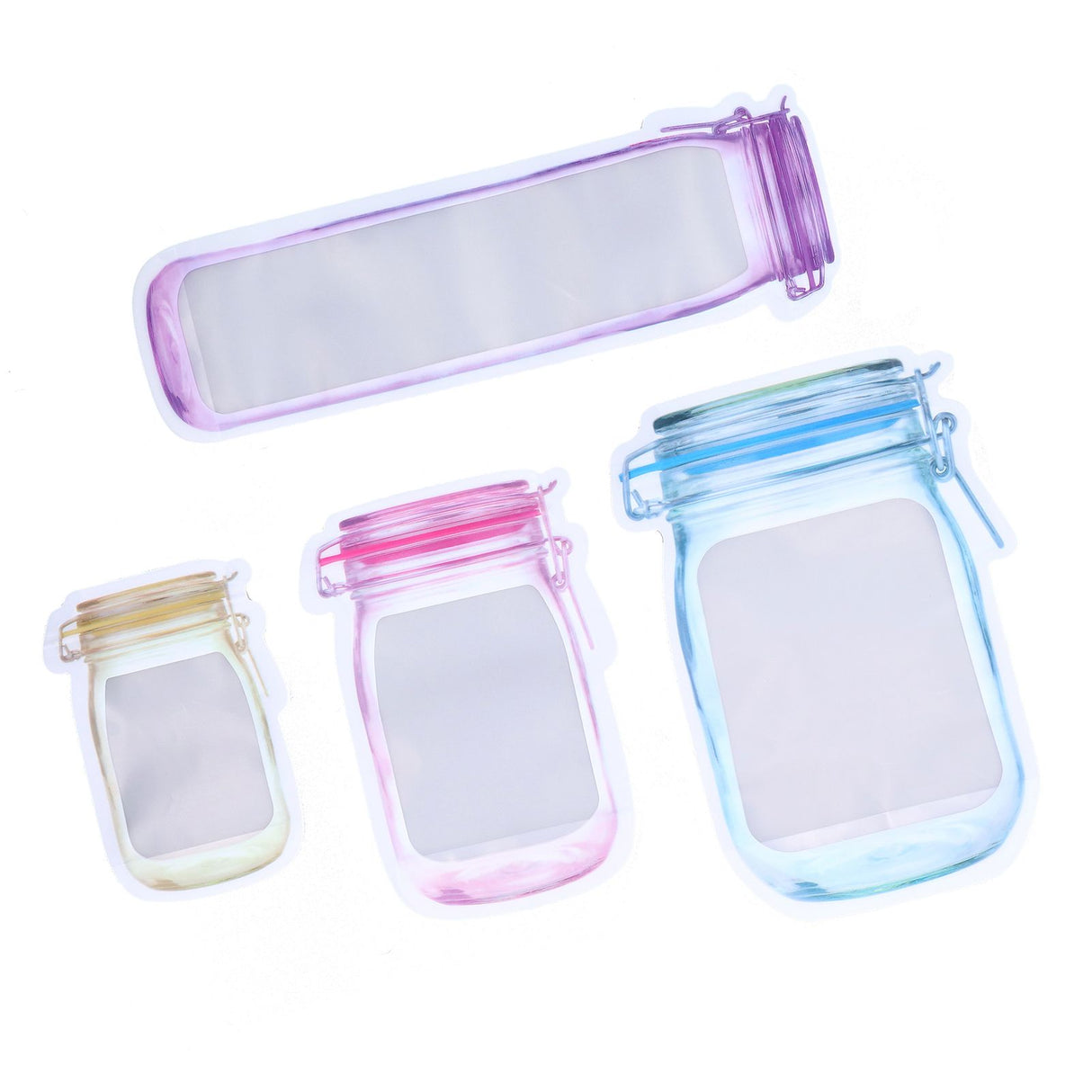 40Pcs Reusable Food Storage Bags Good Leakproofness Large Capacity Zipper Design Portable Snack Packaging Bag for Home
