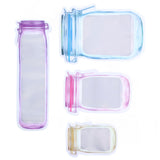 40Pcs Reusable Food Storage Bags Good Leakproofness Large Capacity Zipper Design Portable Snack Packaging Bag for Home