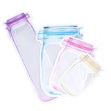 40Pcs Reusable Food Storage Bags Good Leakproofness Large Capacity Zipper Design Portable Snack Packaging Bag for Home