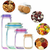 40Pcs Reusable Food Storage Bags Good Leakproofness Large Capacity Zipper Design Portable Snack Packaging Bag for Home