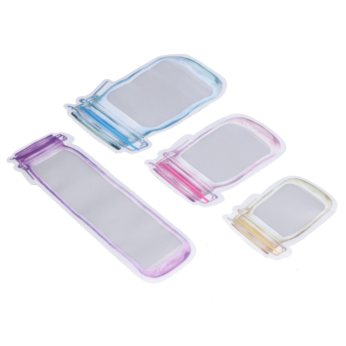 40Pcs Reusable Food Storage Bags Good Leakproofness Large Capacity Zipper Design Portable Snack Packaging Bag for Home