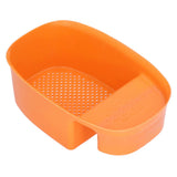 Sink Drain Basket Household Saddle Shaped Mesh Strainer for Kitchen Waste Vegetable FruitsOrange - Rear View