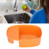 Sink Drain Basket Household Saddle Shaped Mesh Strainer for Kitchen Waste Vegetable FruitsOrange - Extra Image