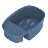 Sink Drain Basket Household Saddle Shaped Mesh Strainer for Kitchen Waste Vegetable FruitsBlue - Top-Down View
