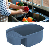 Sink Drain Basket Household Saddle Shaped Mesh Strainer for Kitchen Waste Vegetable FruitsBlue - Extra Image