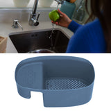 Sink Drain Basket Household Saddle Shaped Mesh Strainer for Kitchen Waste Vegetable FruitsBlue - Extra Image