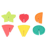 6pcs Wine Glass Marker Silicone Fruit Pattern Harmless Reusable Drink Cup Labels for Bar Party - Front View