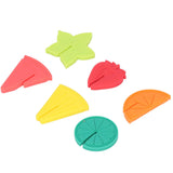 6pcs Wine Glass Marker Silicone Fruit Pattern Harmless Reusable Drink Cup Labels for Bar Party - Top-Down View