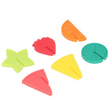 6pcs Wine Glass Marker Silicone Fruit Pattern Harmless Reusable Drink Cup Labels for Bar Party
