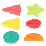 6pcs Wine Glass Marker Silicone Fruit Pattern Harmless Reusable Drink Cup Labels for Bar Party
