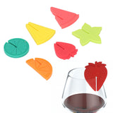 6pcs Wine Glass Marker Silicone Fruit Pattern Harmless Reusable Drink Cup Labels for Bar Party - Extra Image