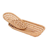 2pcs Bread Basket Handmade Rattan Storage Baskets for Bread Candy Biscuits Finger Food Fruit