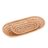 2pcs Bread Basket Handmade Rattan Storage Baskets for Bread Candy Biscuits Finger Food Fruit