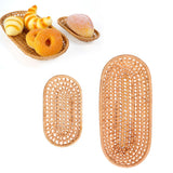 2pcs Bread Basket Handmade Rattan Storage Baskets for Bread Candy Biscuits Finger Food Fruit