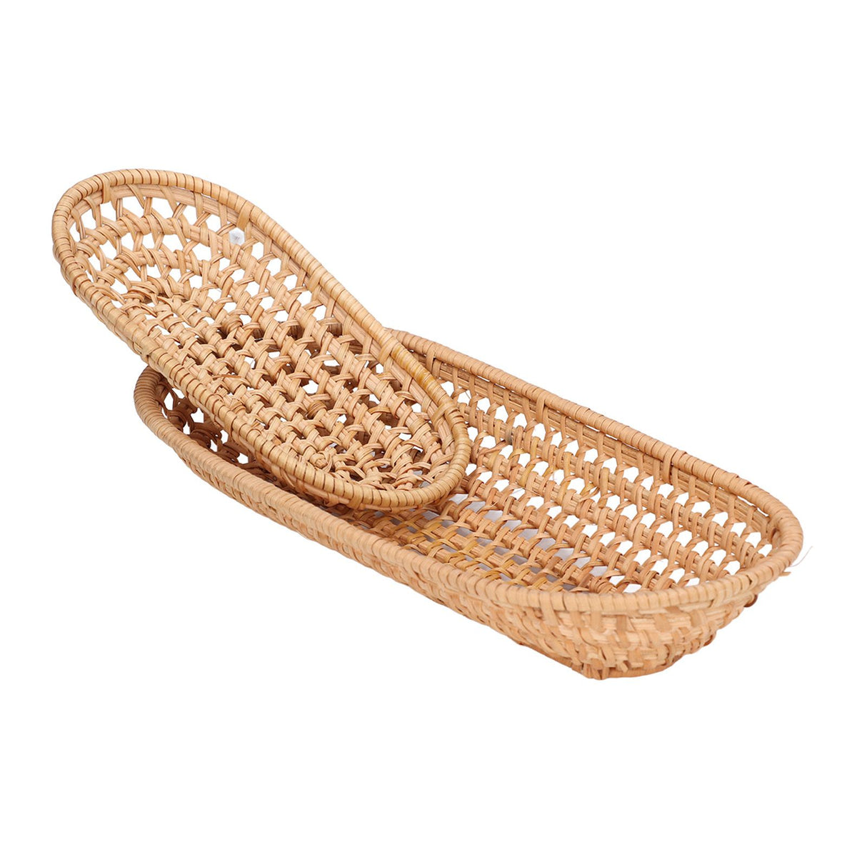 2pcs Bread Basket Handmade Rattan Storage Baskets for Bread Candy Biscuits Finger Food Fruit
