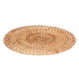 Woven Round Placemat Natural Rattan Braid Hot Insulation Placemat for Large Vessels Hot Dishes Pan Pot22cm / 8.7in