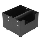 Coffee Knock Box Ground Waste Bin Container Stainless Steel Drawer Type Small Square Black