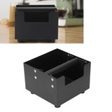 Coffee Knock Box Ground Waste Bin Container Stainless Steel Drawer Type Small Square Black