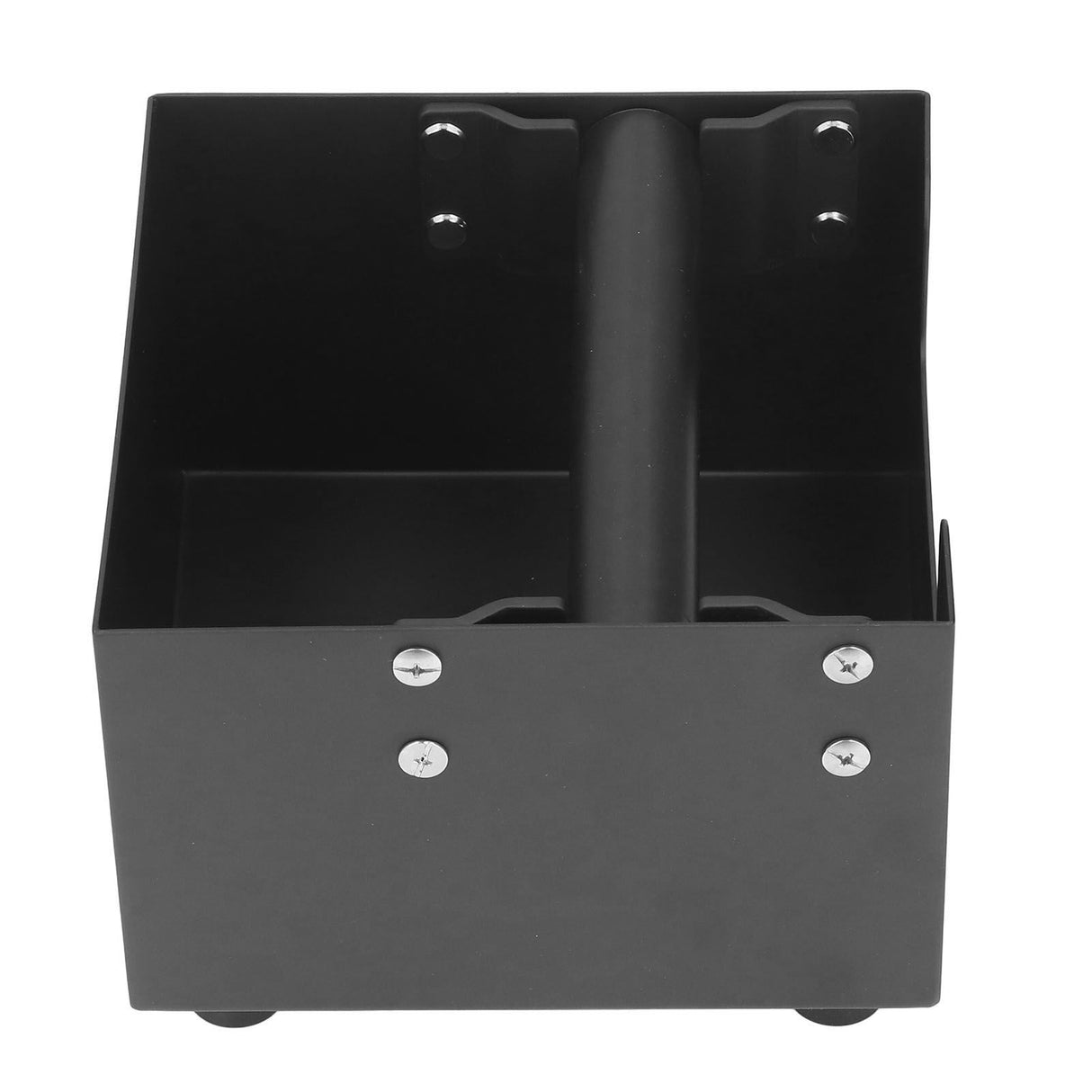 Coffee Knock Box Ground Waste Bin Container Stainless Steel Drawer Type Small Square Black