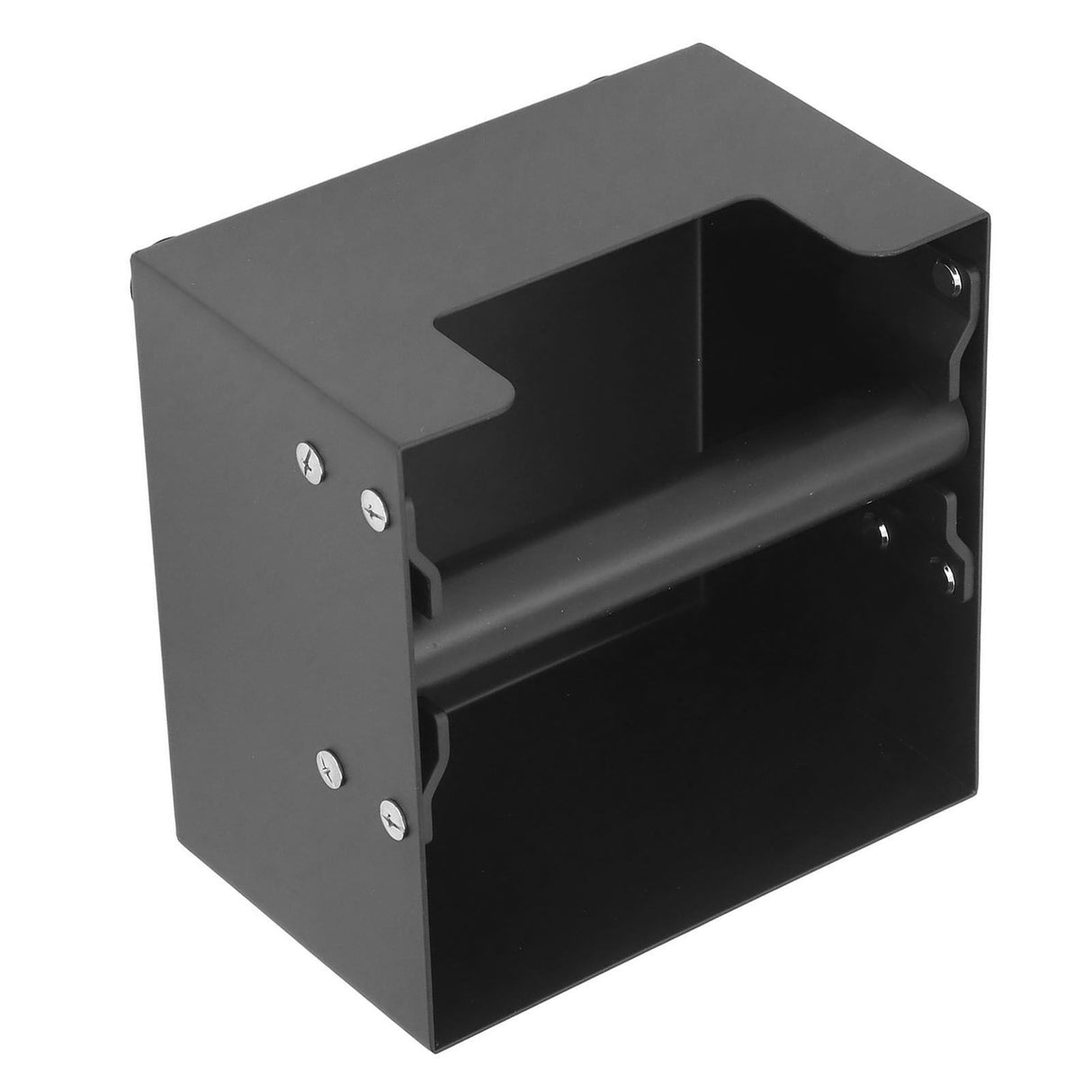 Coffee Knock Box Ground Waste Bin Container Stainless Steel Drawer Type Small Square Black