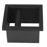 Coffee Knock Box Grounds Disposal Bin Bottomless Embedded Flat Mouth Stainless Steel - Close-Up Angle