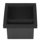 Coffee Knock Box Grounds Disposal Bin Bottomless Embedded Flat Mouth Stainless Steel - Low Angle