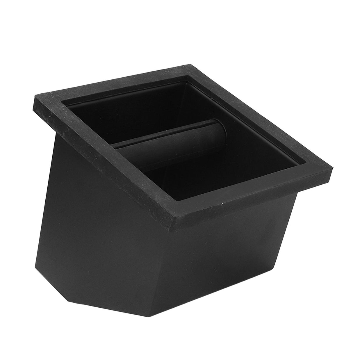 Coffee Knock Box Grounds Disposal Bin Bottomless Embedded Oblique Mouth Stainless Steel