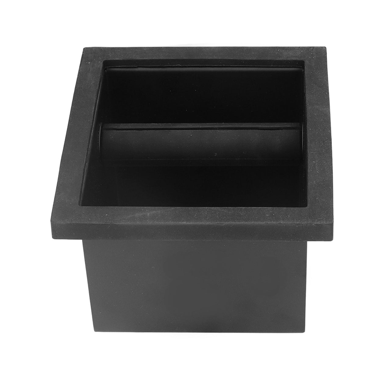 Coffee Knock Box Grounds Disposal Bin Bottomless Embedded Oblique Mouth Stainless Steel