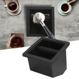 Coffee Knock Box Grounds Disposal Bin Bottomless Embedded Oblique Mouth Stainless Steel
