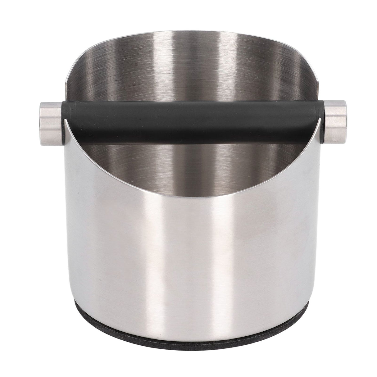 Coffee Grounds Bucket Stainless Steel Rubber Coffee Dump Bin for Home Restaurants BarsStainless Steel Small (FC‑04‑1)
