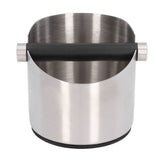 Coffee Grounds Bucket Stainless Steel Rubber Coffee Dump Bin for Home Restaurants BarsStainless Steel Small (FC‑04‑1)