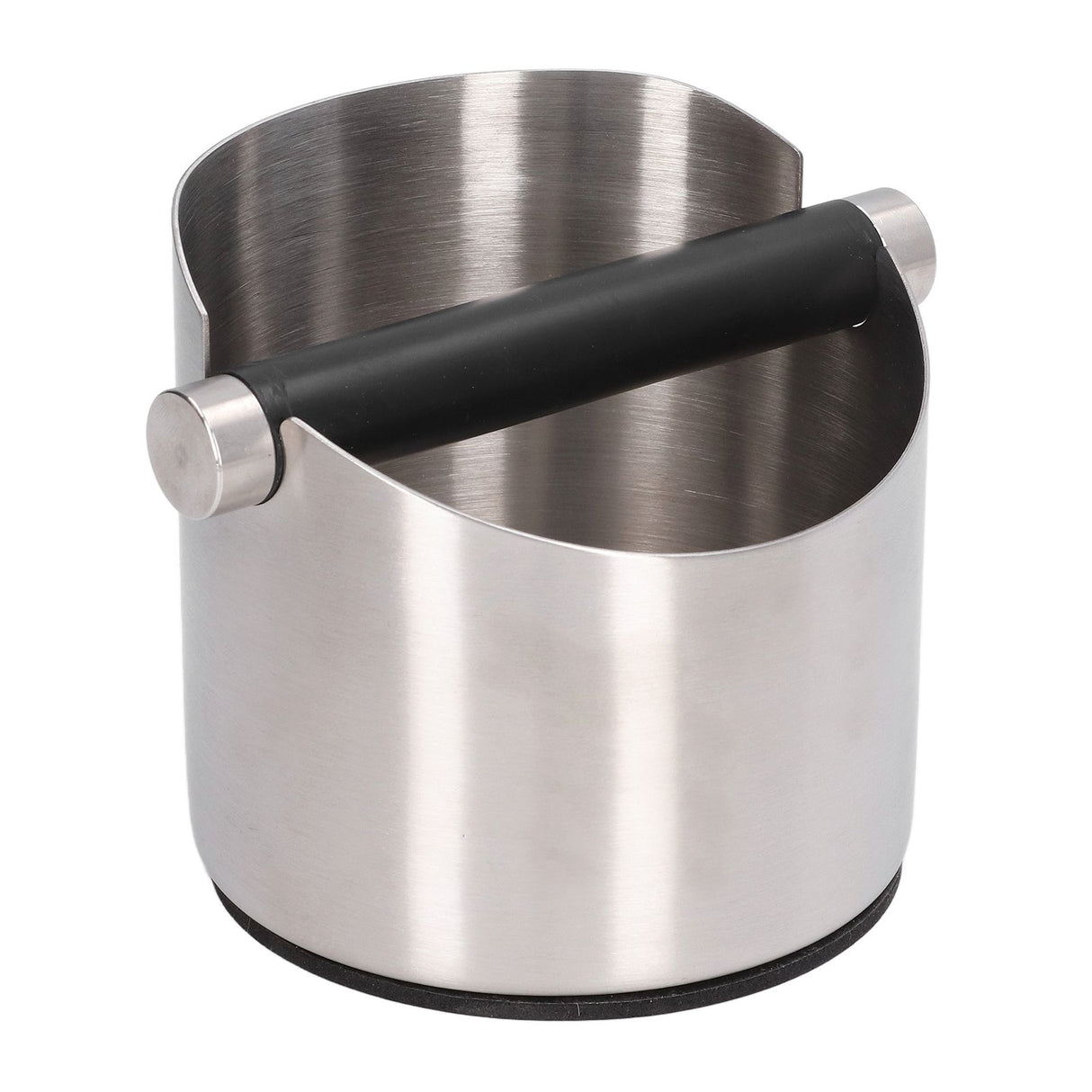 Coffee Grounds Bucket Stainless Steel Rubber Coffee Dump Bin for Home Restaurants BarsStainless Steel Small (FC‑04‑1)